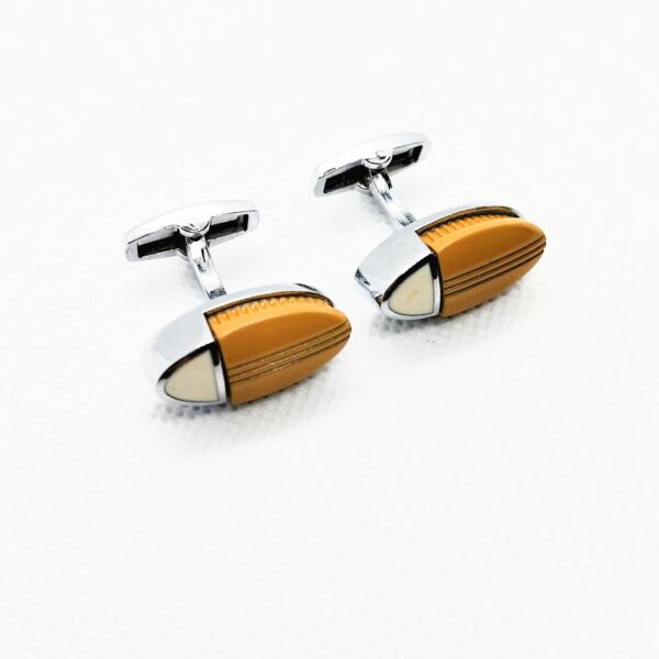Silver Cupper Round Cufflinks