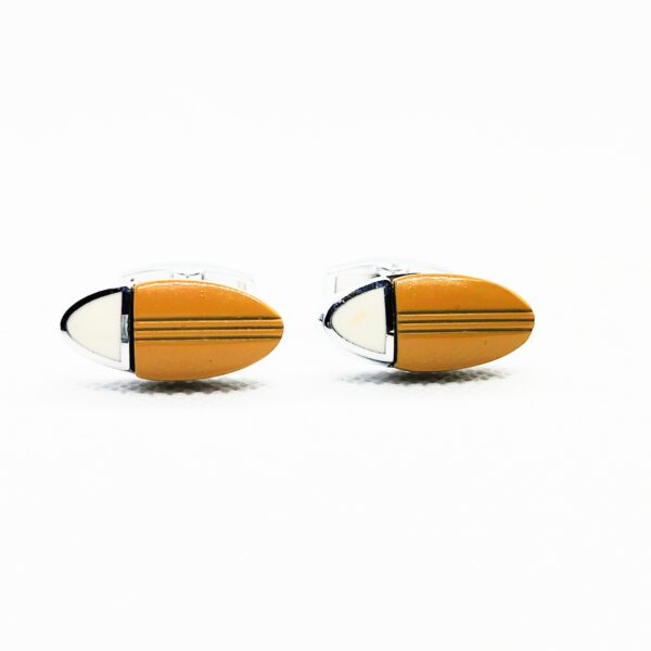 Silver Cupper Round Cufflinks - Image 2