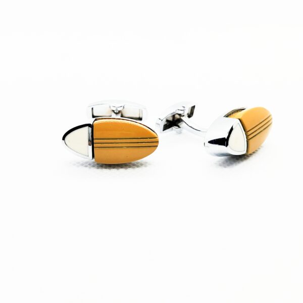 Silver Cupper Round Cufflinks - Image 3