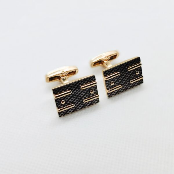Stylish Black Stone Cufflink