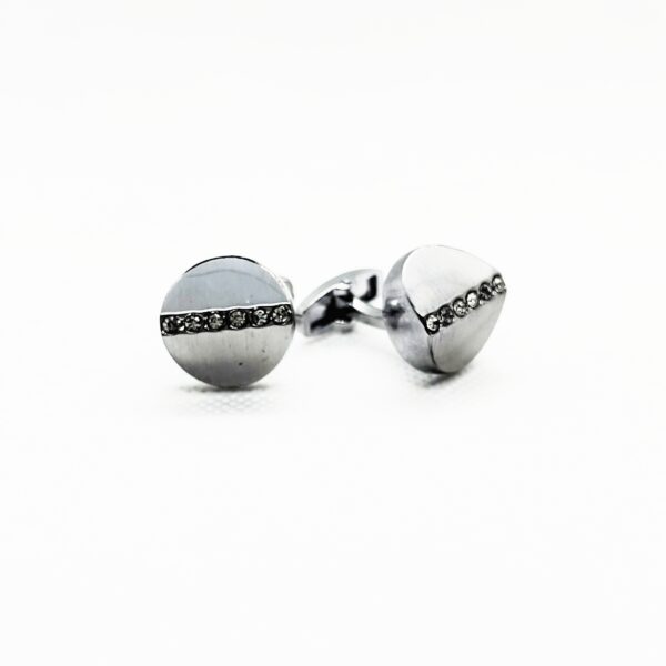 White Gold-Plated Cufflinks - Image 2