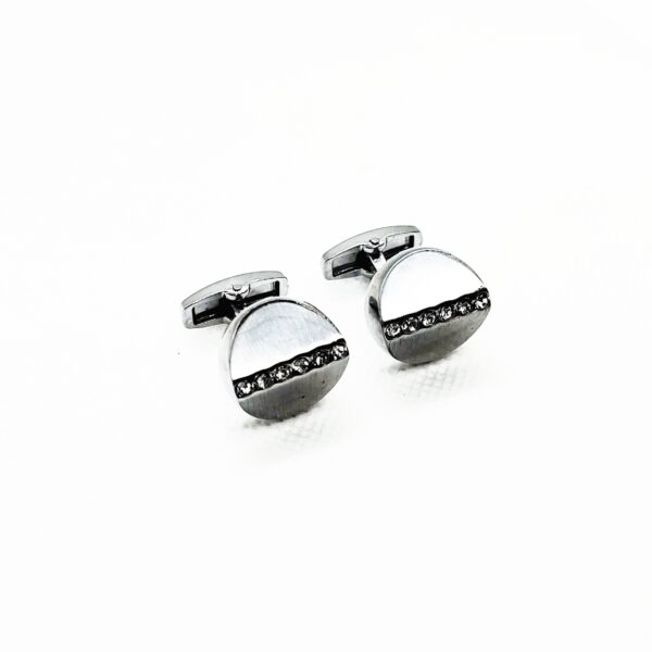 White Gold-Plated Cufflinks