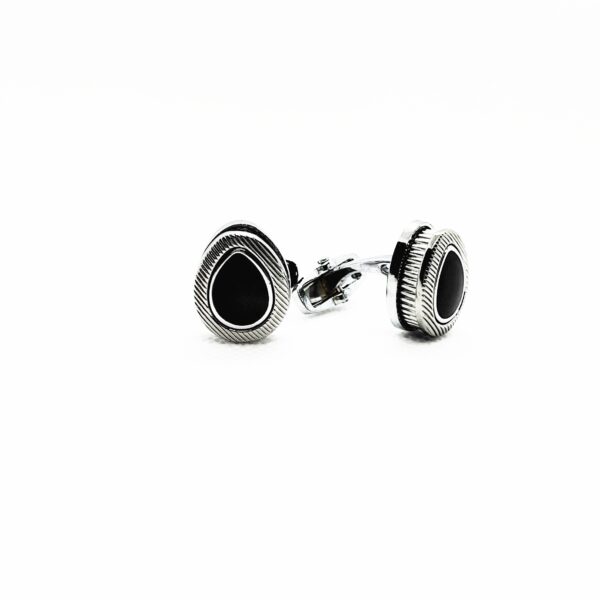 Classic French Retro Silver Cufflinks - Image 2
