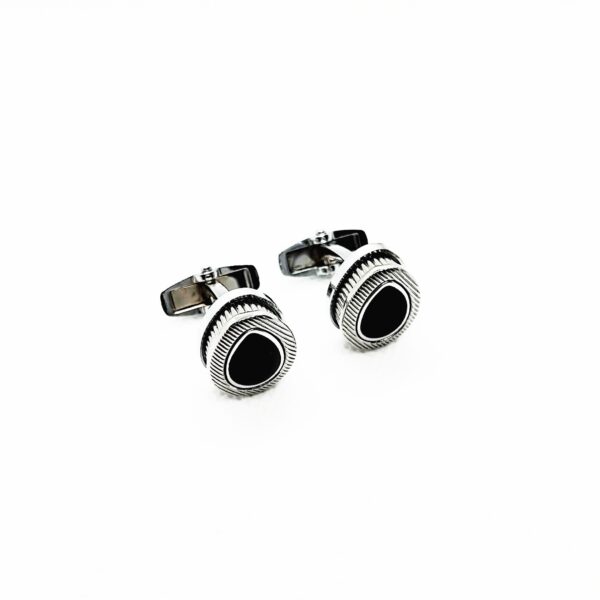 Classic French Retro Silver Cufflinks