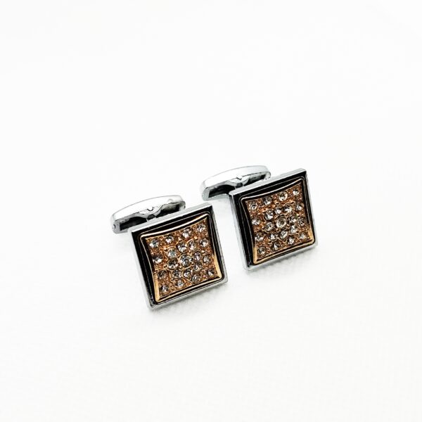 Square Crystal cufflinks