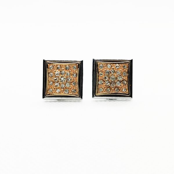 Square Crystal cufflinks - Image 3