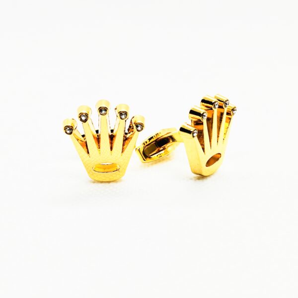 Golden Rolex Crown Cufflinks