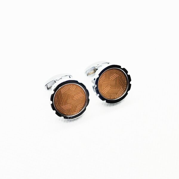 Patterned Brown Cufflinks